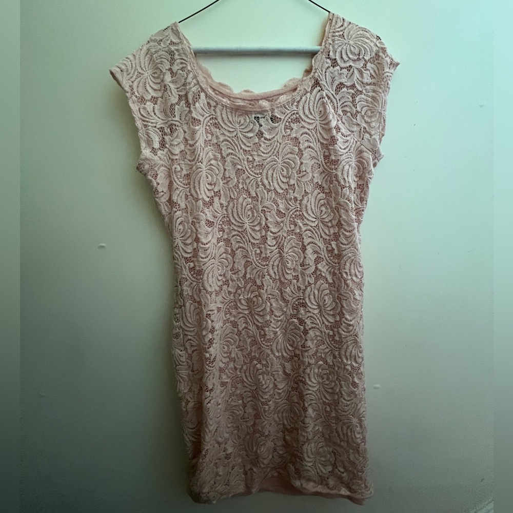 Pretty Peach lace Dress